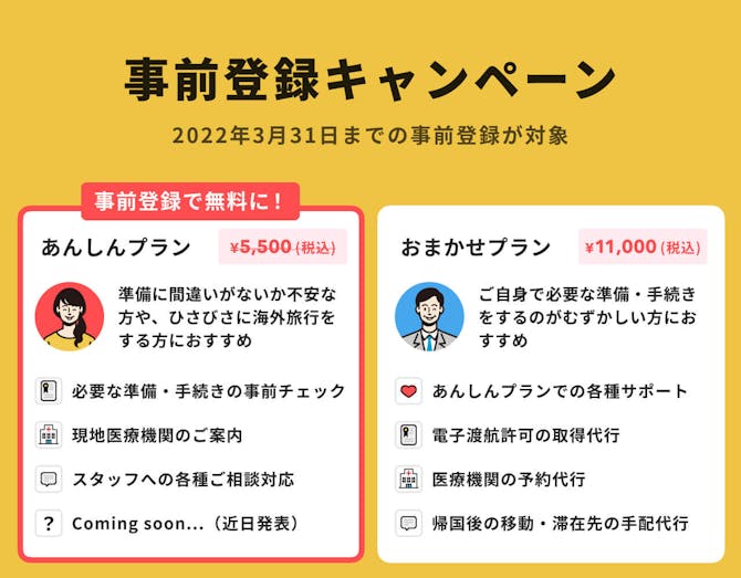 事前登録キャンペーン 2022年3月31日までの事前登録が対象